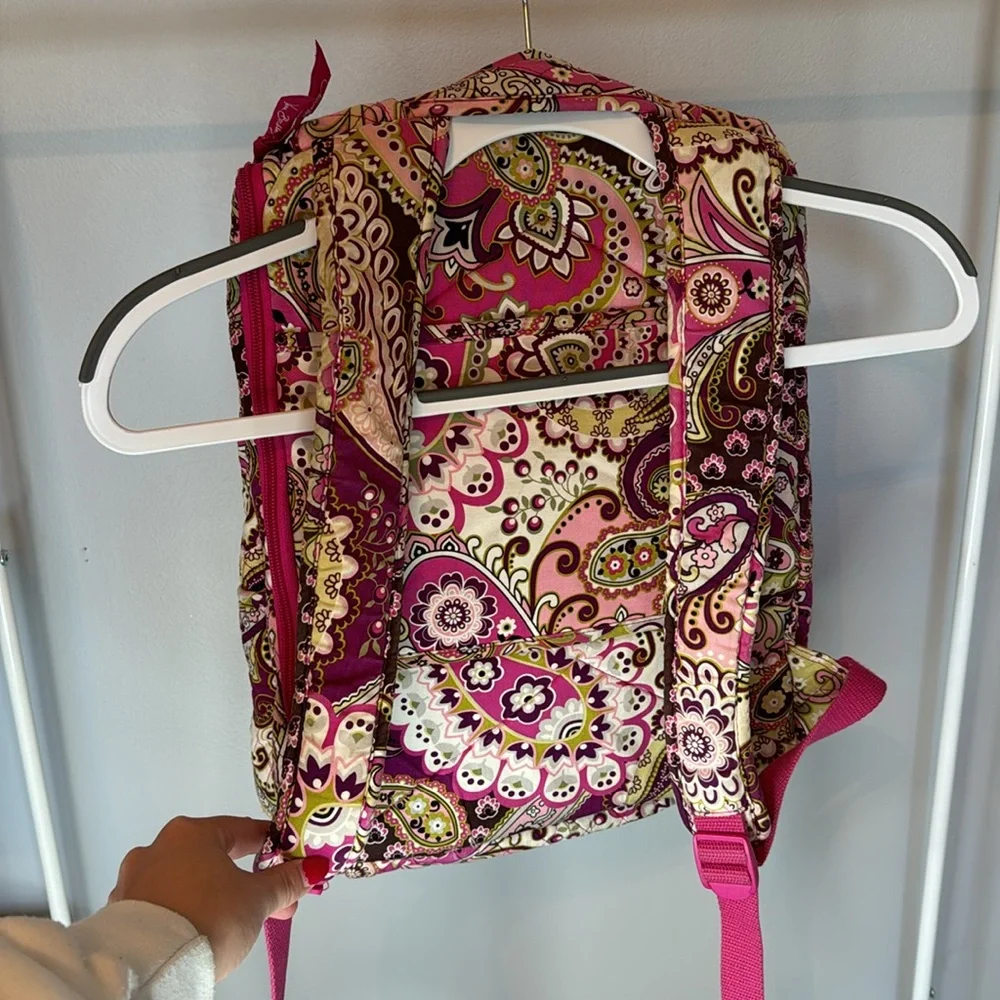 Vera Bradley Very Berry Paisley Campus Backpack